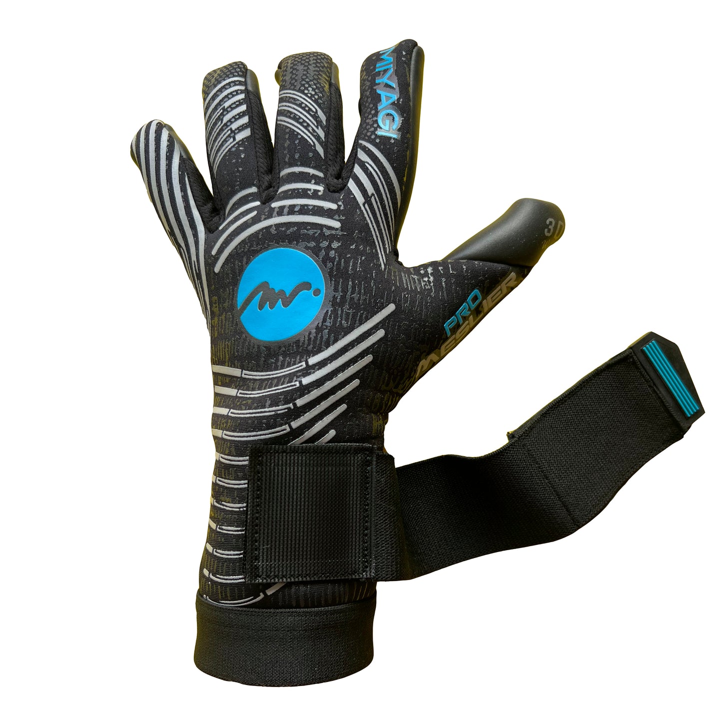 Guantes de arquero Miyagi Pro Meslier - Negro/Azul