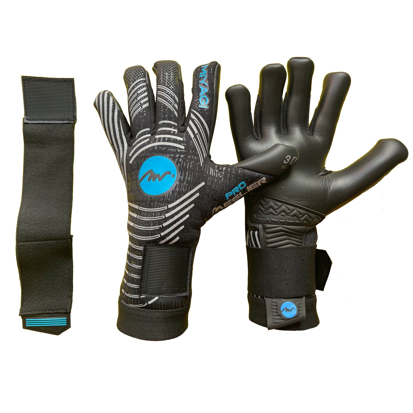 Guantes de arquero Miyagi Pro Meslier - Negro/Azul