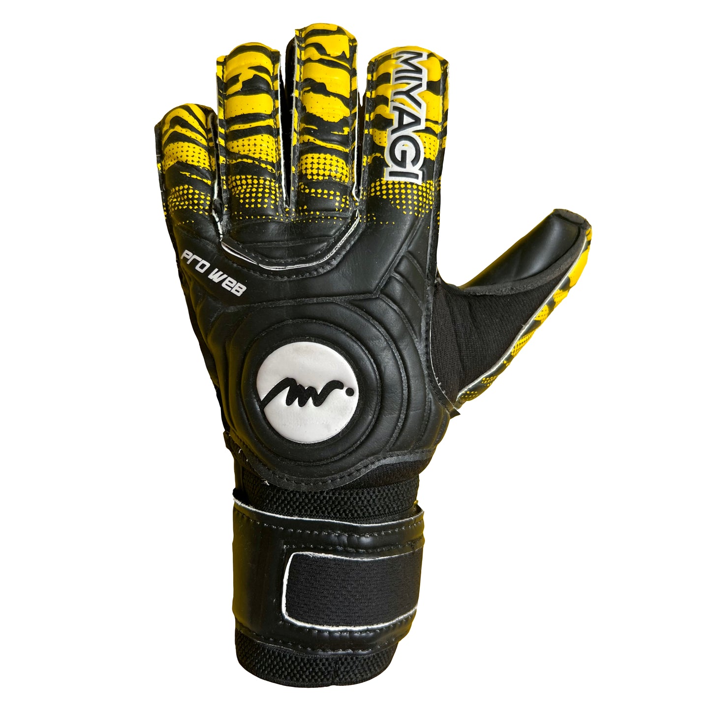 Guantes de arquero Miyagi Semipro P-Web - Negro/Amarillo