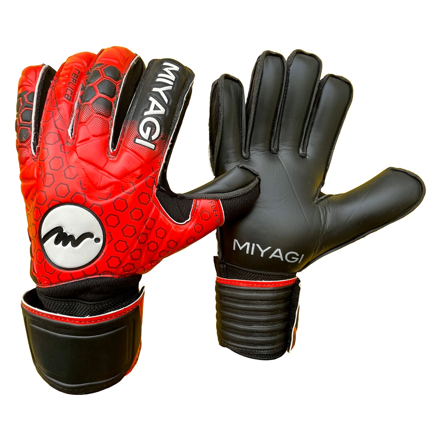 Guantes de arquero Miyagi Semipro Réplica - Rojo