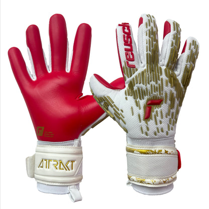 Guantes de arquero Reusch Attrakt Freegel Silver - Blanco