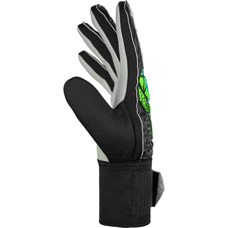 Guantes de arquero NIÑOS Reusch Attrakt Solid Junior - Negro Verde Azul