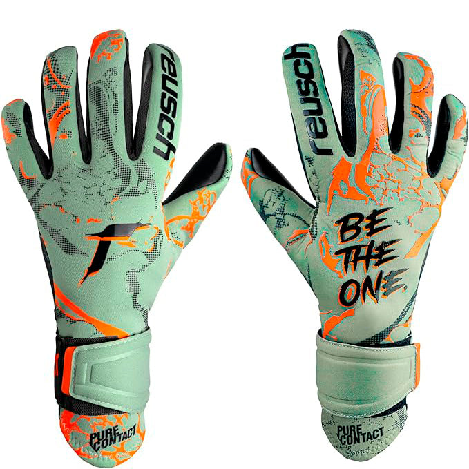 Guantes de arquero Reusch Pure Contact Pro - Verde/Naranja