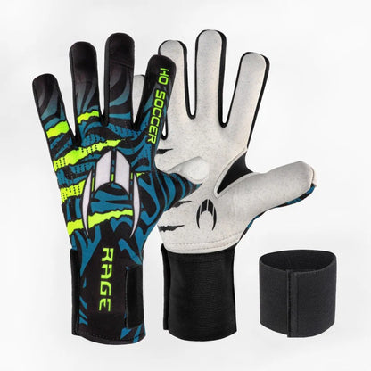 Guantes de arquero Ho Soccer Rage Plus Hazard - Azul Aguamarina