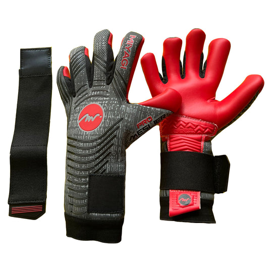 Guantes de arquero Miyagi Pro Meslier - Gris/Rojo