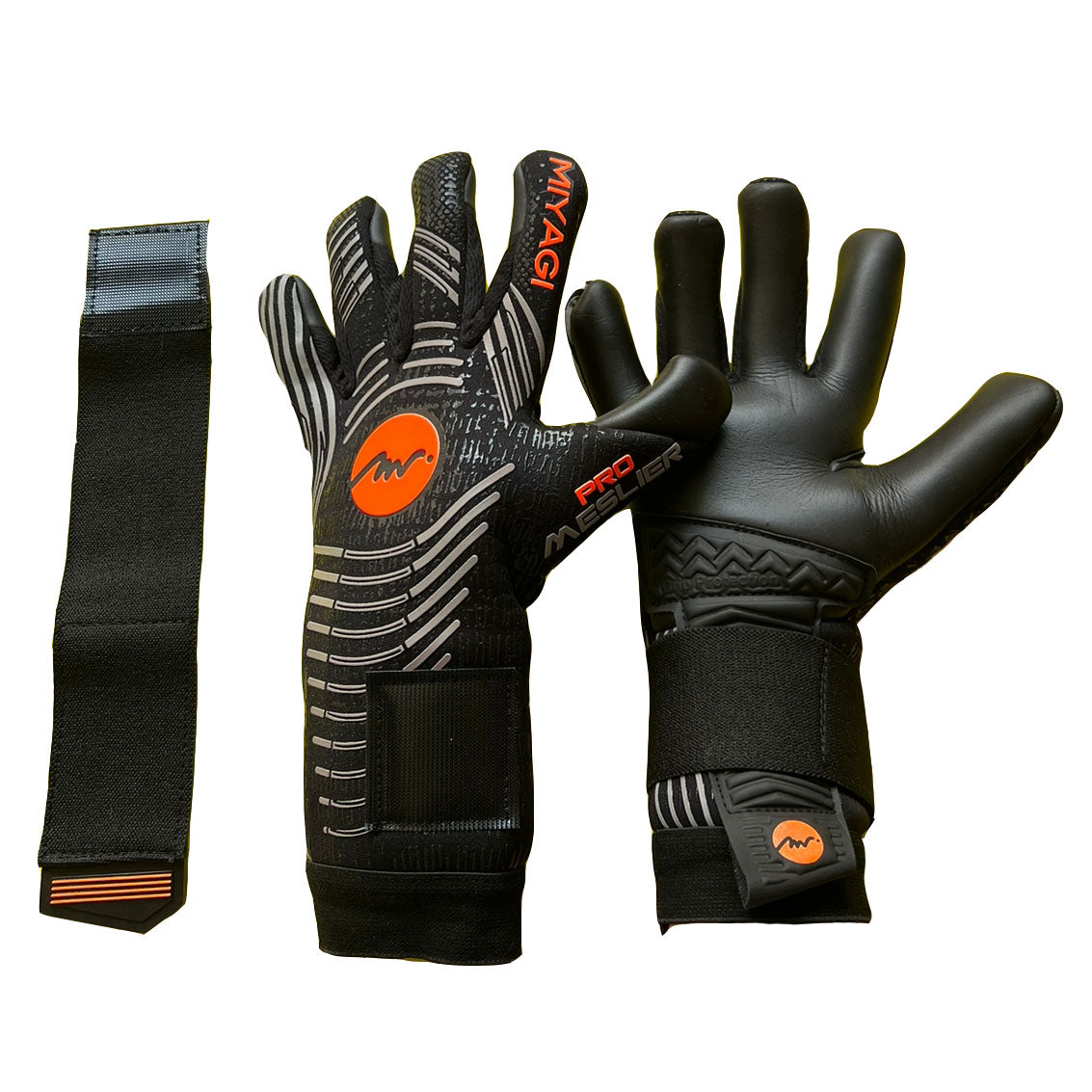 Guantes de arquero Miyagi Pro Meslier - Negro/Naranja