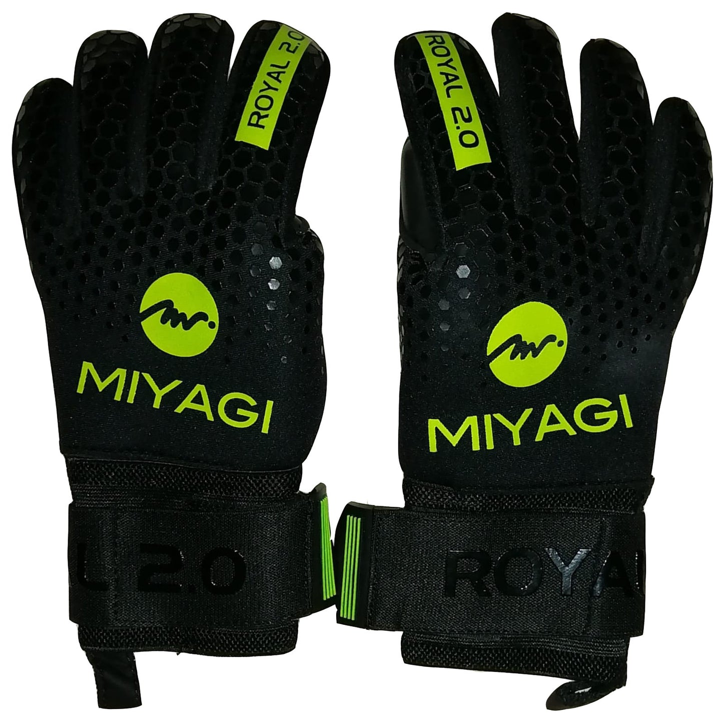 Guantes de arquero Miyagi Royal 2.0 - Negro/Verde