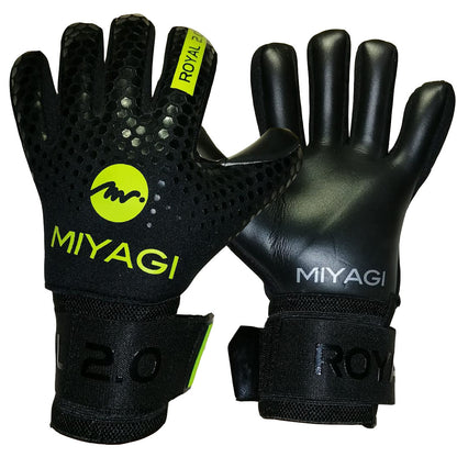 Guantes de arquero Miyagi Royal 2.0 - Negro/Verde