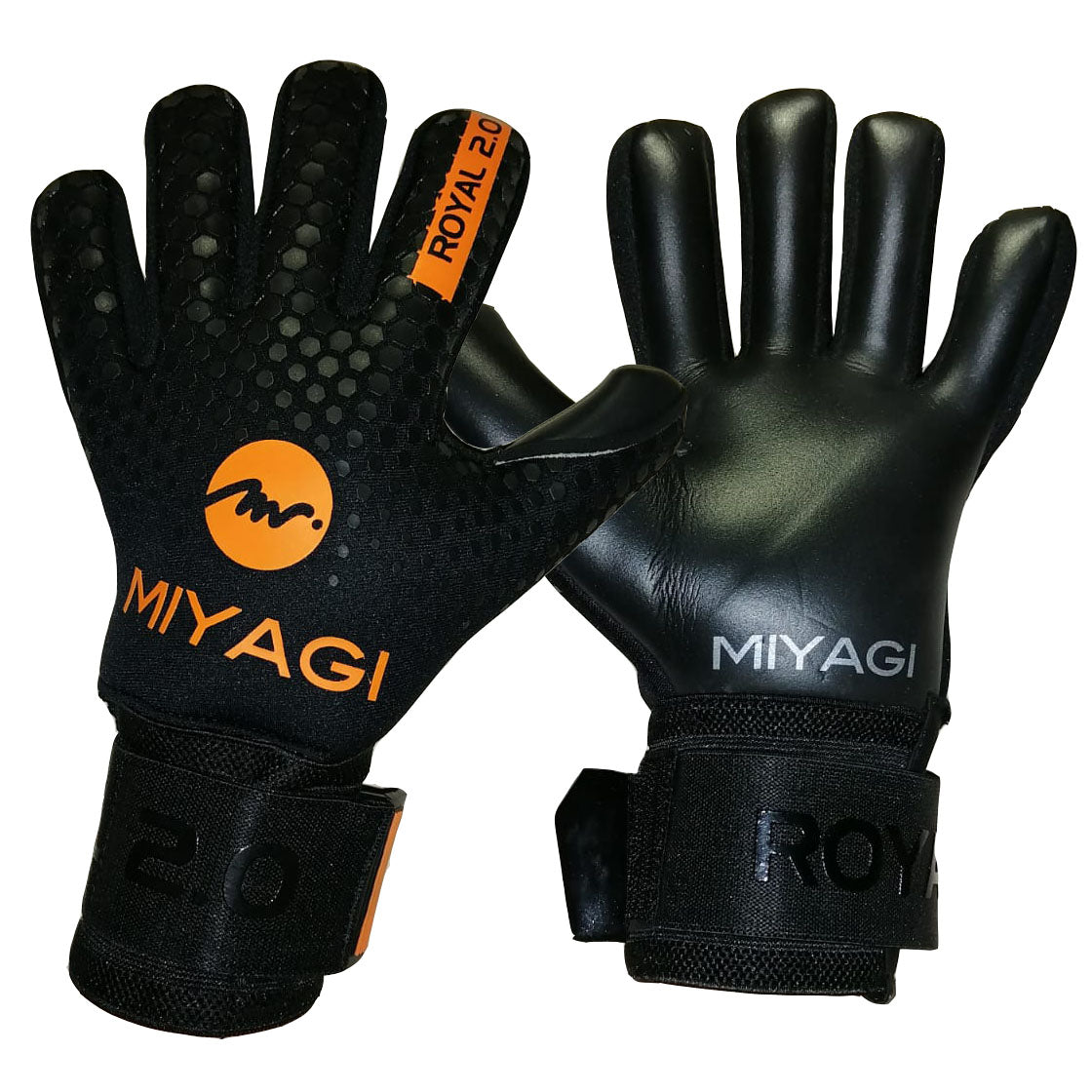 Guantes de arquero Miyagi Royal 2.0 - Negro/Naranja